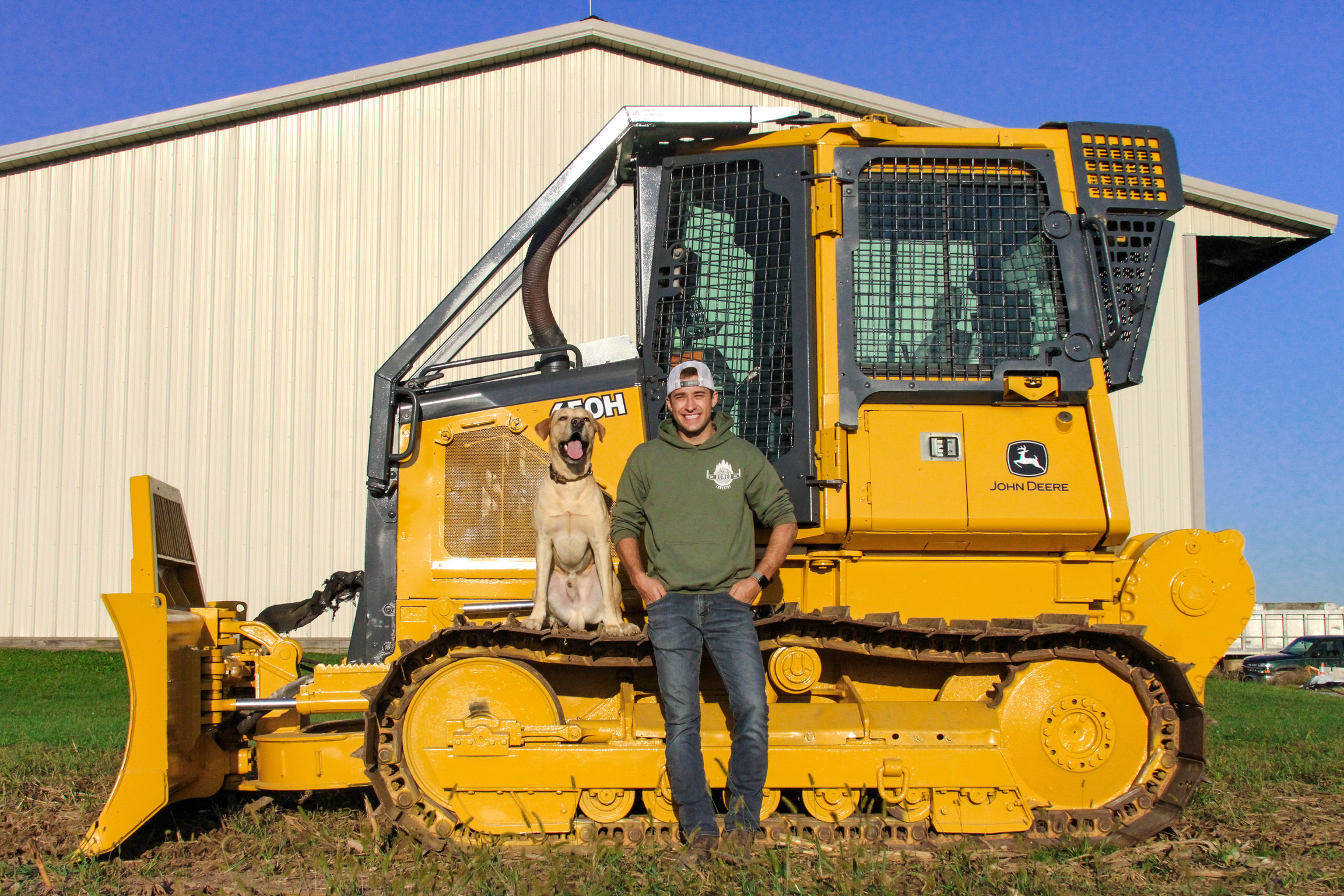 Timber harvesting equipment at work site