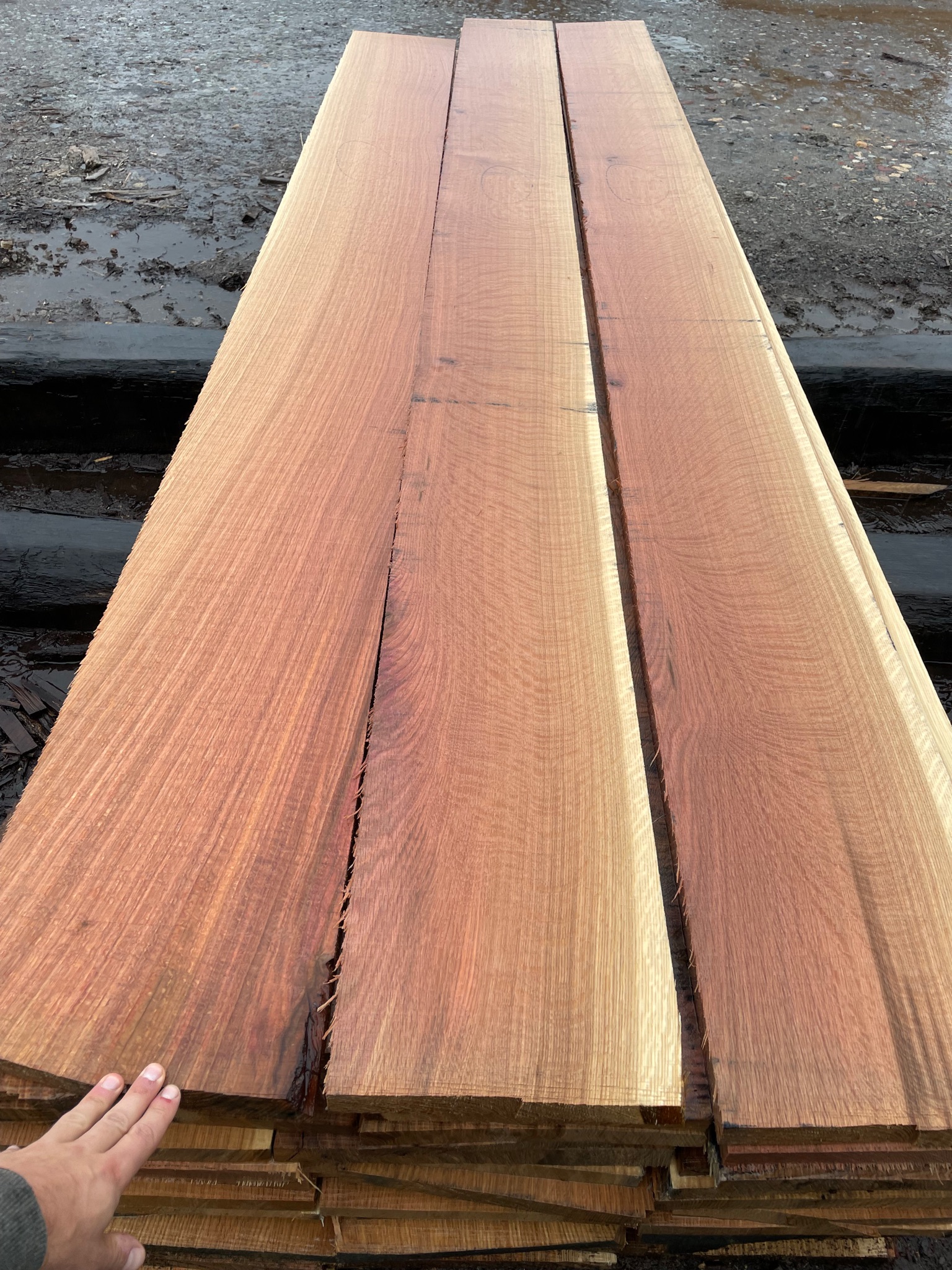 High-quality finished lumber planks ready for use